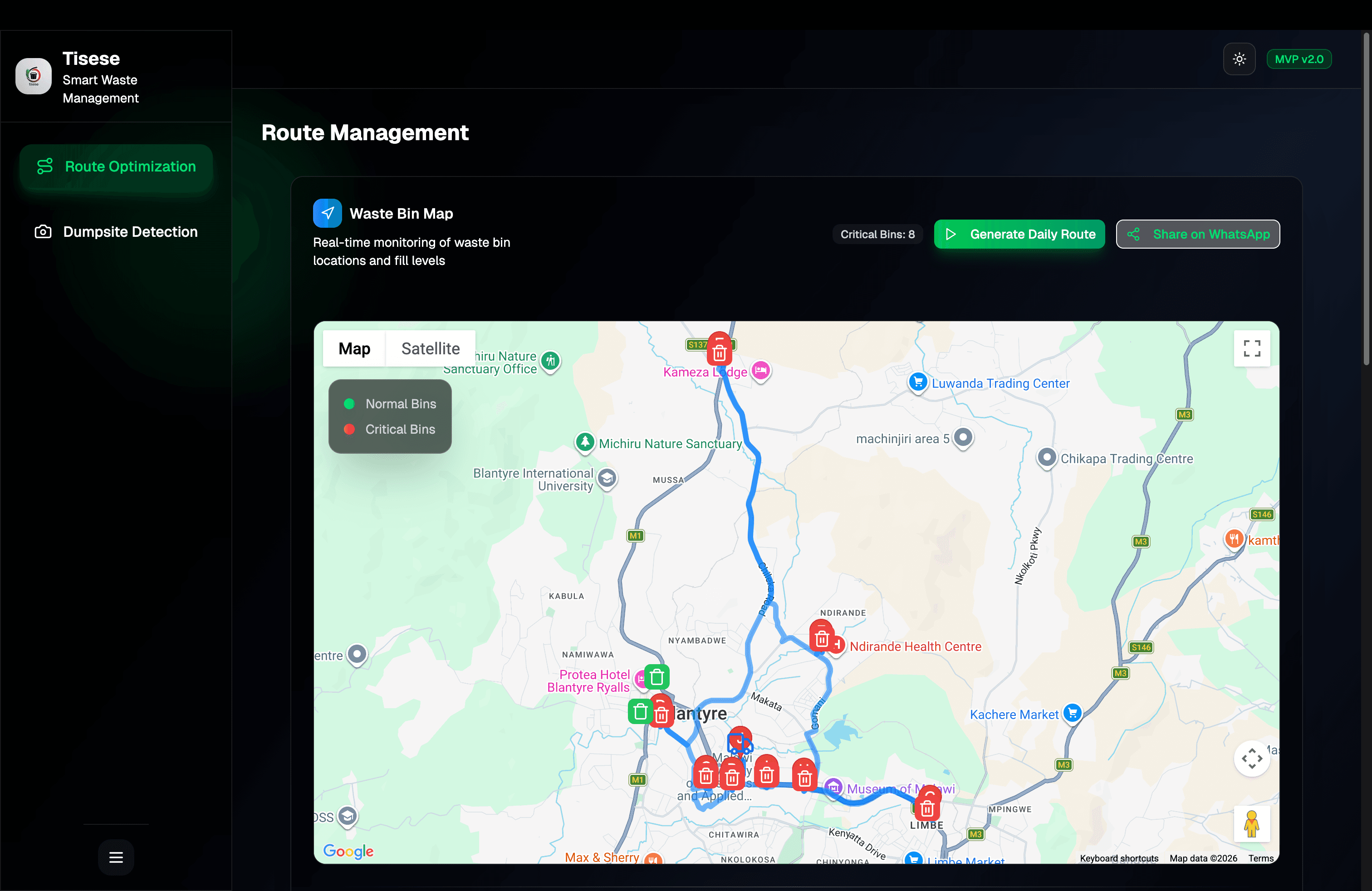 Tisese Waste Management Optimizer